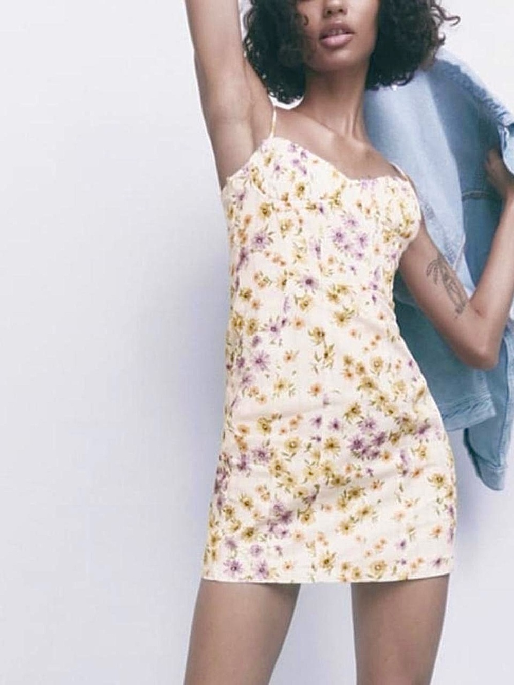 NWT! Zara Floral Mini Dress - Picture 6 of 7